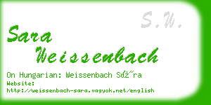 sara weissenbach business card